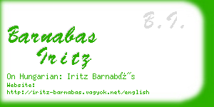 barnabas iritz business card